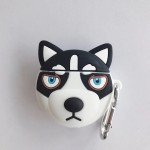 Wholesale Cute Design Cartoon Silicone Cover Skin for Airpod (1 / 2) Charging Case (Husky Black)